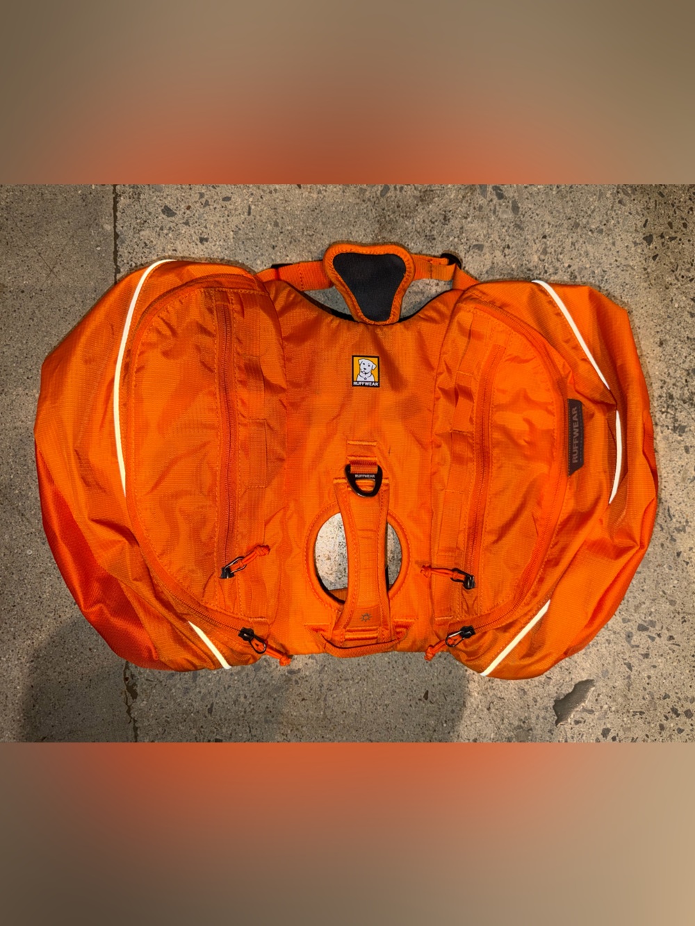 Ruffwear Approach Dog Gear Pack Orange Hiking Backpack w/ Saddlebags Size M